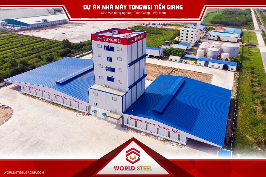 Dự án xây dựng nhà máy Tongwei Tiền Giang do WorldSteel thực hiện