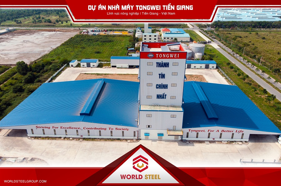 World Steel thi công dự án nhà máy Tongwei Tiền Giang