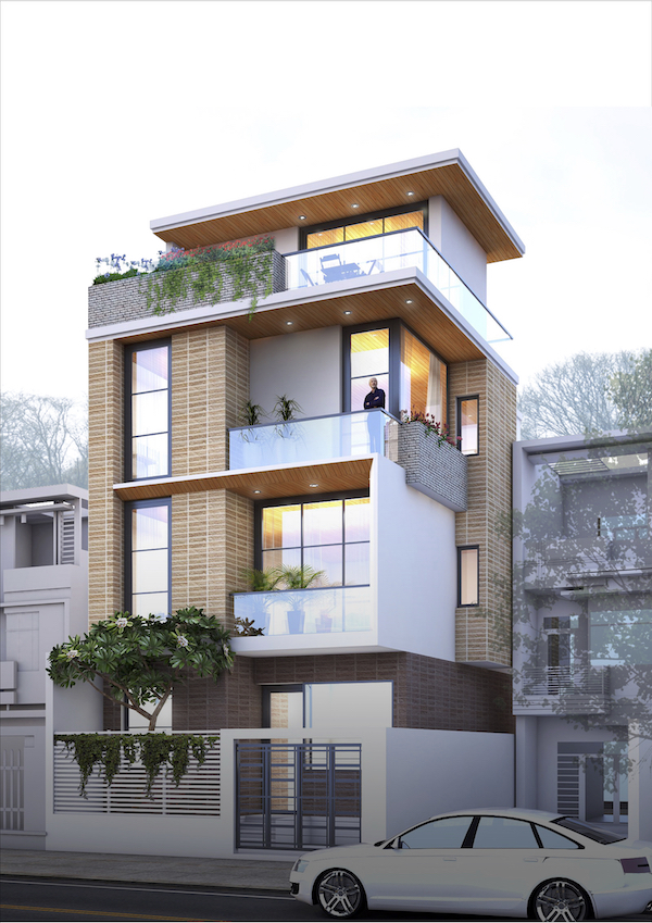 Mẫu nhà phố 3.5 tầng
